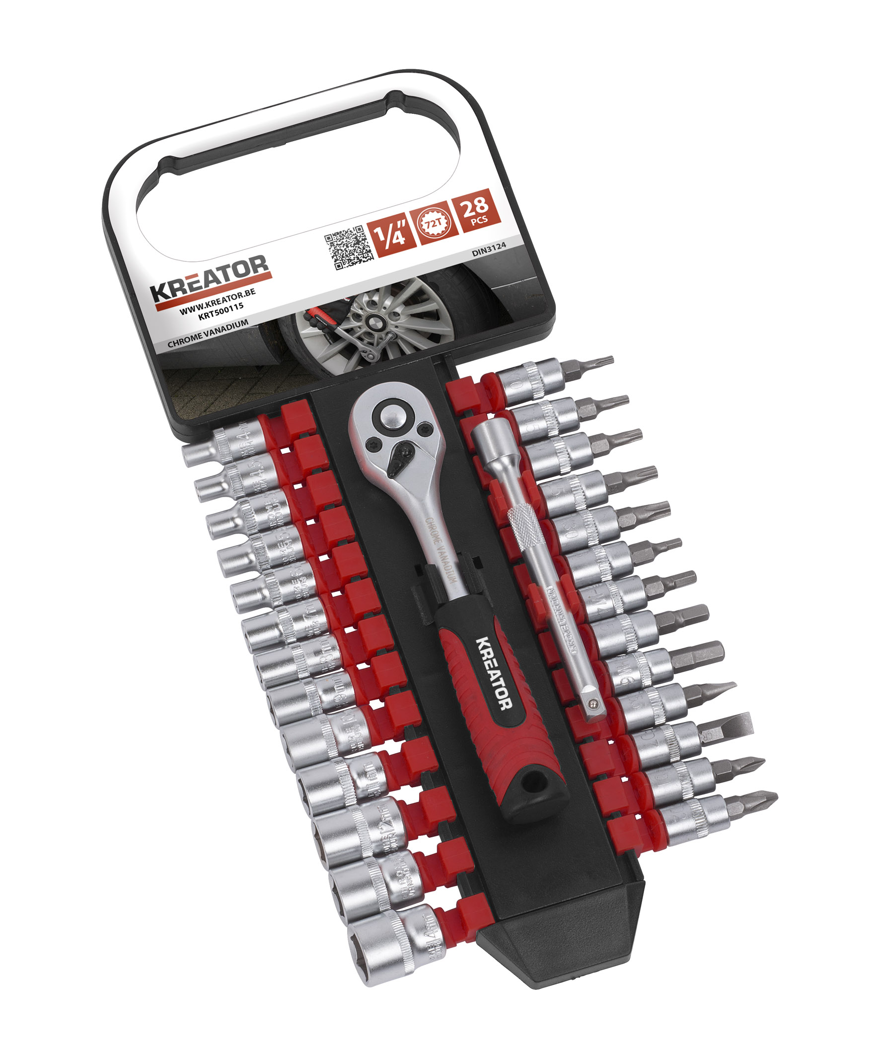 Topnøglesæt     Quot  28 Dele  -14 Mm