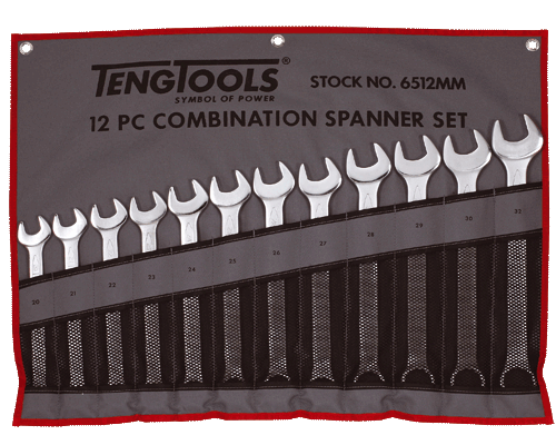 -19mm Tengtools Ringgaffelnøglesæt