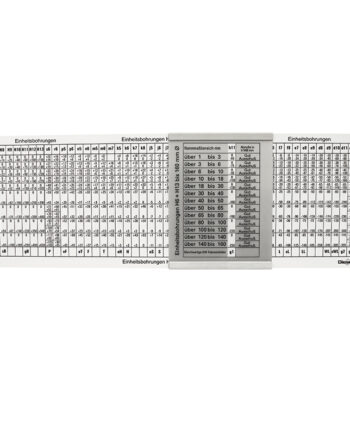 Iso Pasningslære Aksel Og Hul  -160mm S6-h12 S7-h13