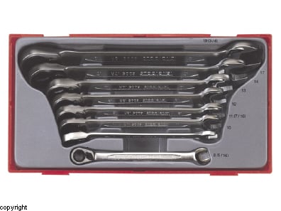 Ringgaffelskraldenøgler   Sæt Tt6508r Teng Tools