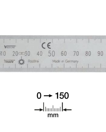 Stållineal 1000x30x1   Mm Rustfri Og Lasergraveret Mm Mm Skala Med Id-nr   Ec