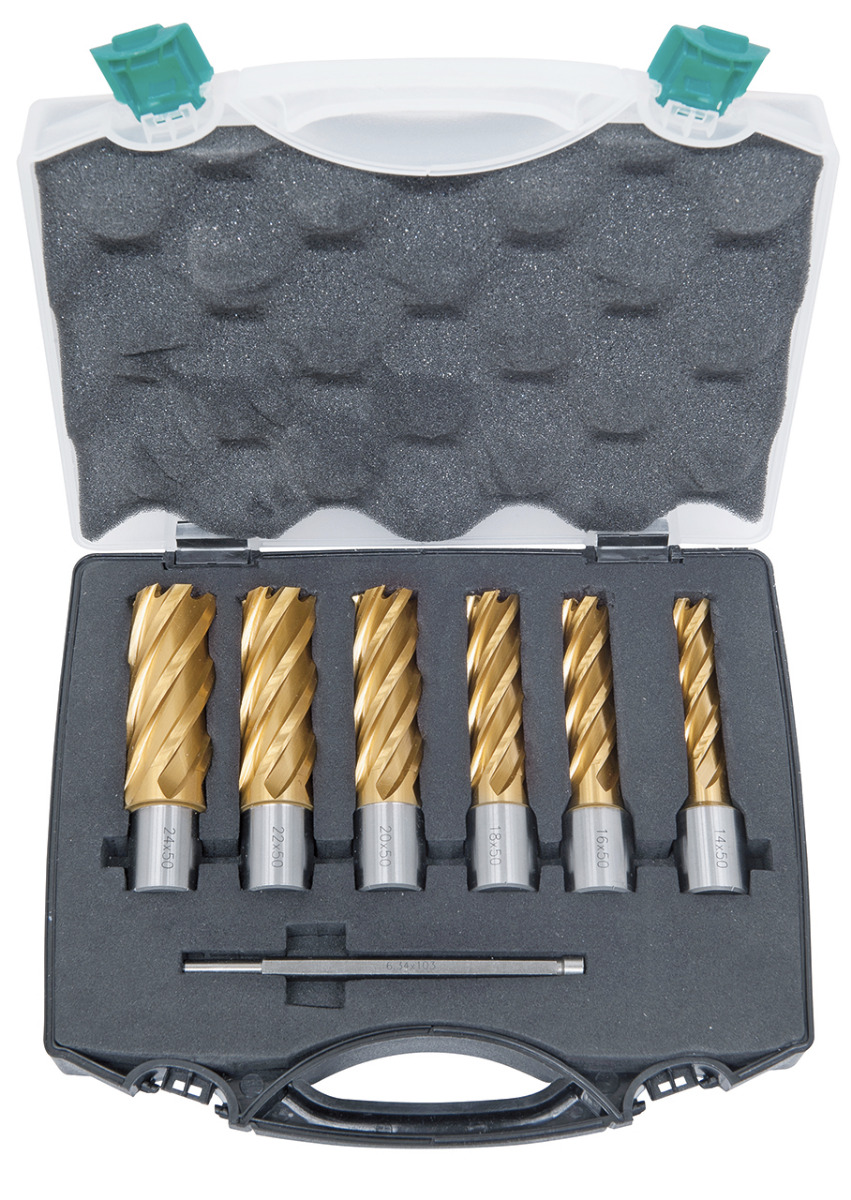 Hss-kerneborsæt Tin 14 24 Mm Boredybde 50 Mm