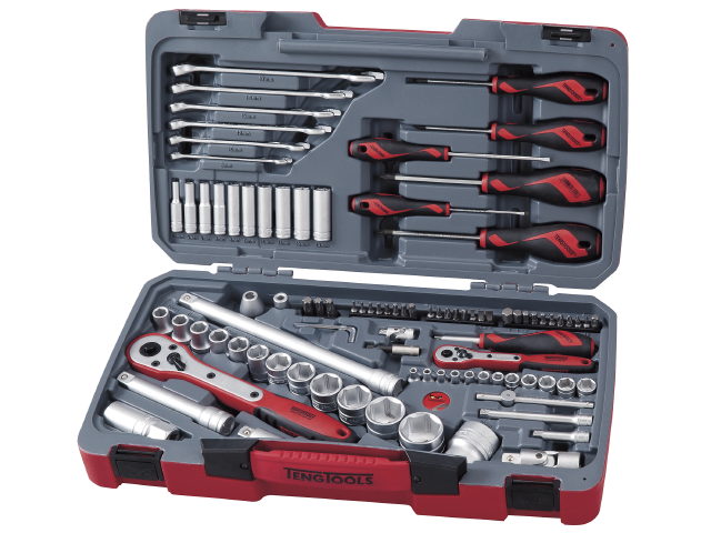Topnøglesæt  Med     Quot  Og     Quot  4kt-tilslutning Teng Tools Tm095