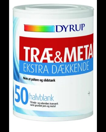Dyrup Træ   Metal 50 Ekstra Dækkende Sort   75lt
