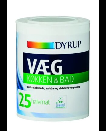Dyrup Væg 25 Køkken   Bad Hvid   75lt