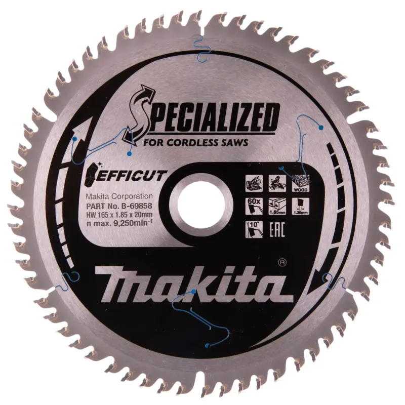 Makita Klinge Tct 165x20mm 60t -69858
