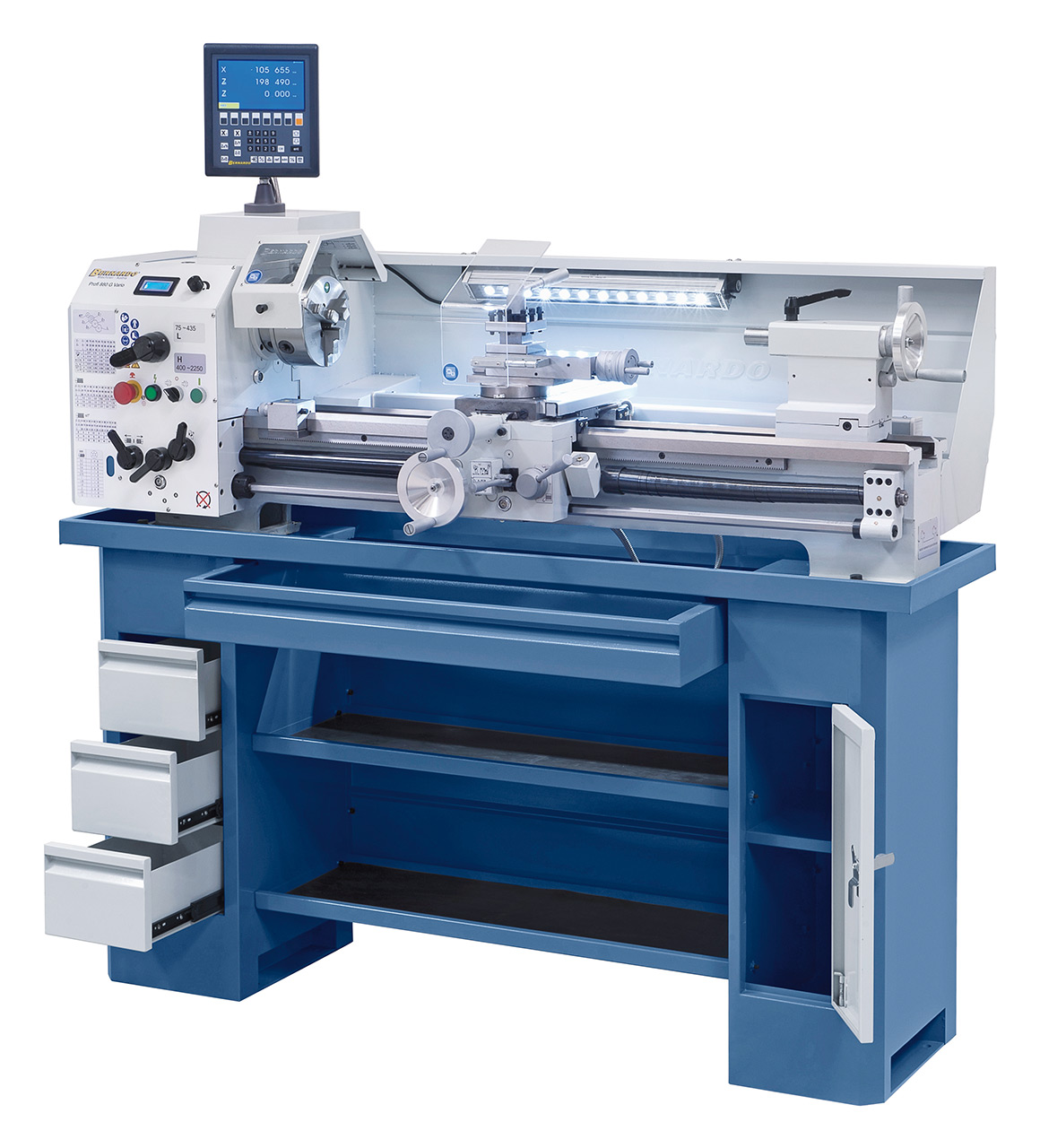 Metal Drejebænk Profi 880   Vario Inkl   -akset Digital 1x230v