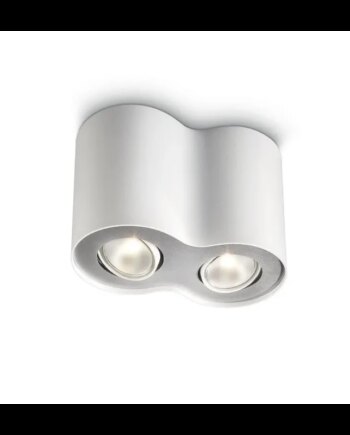 Philips Pillar Plate Spiral Hvid 2x50w