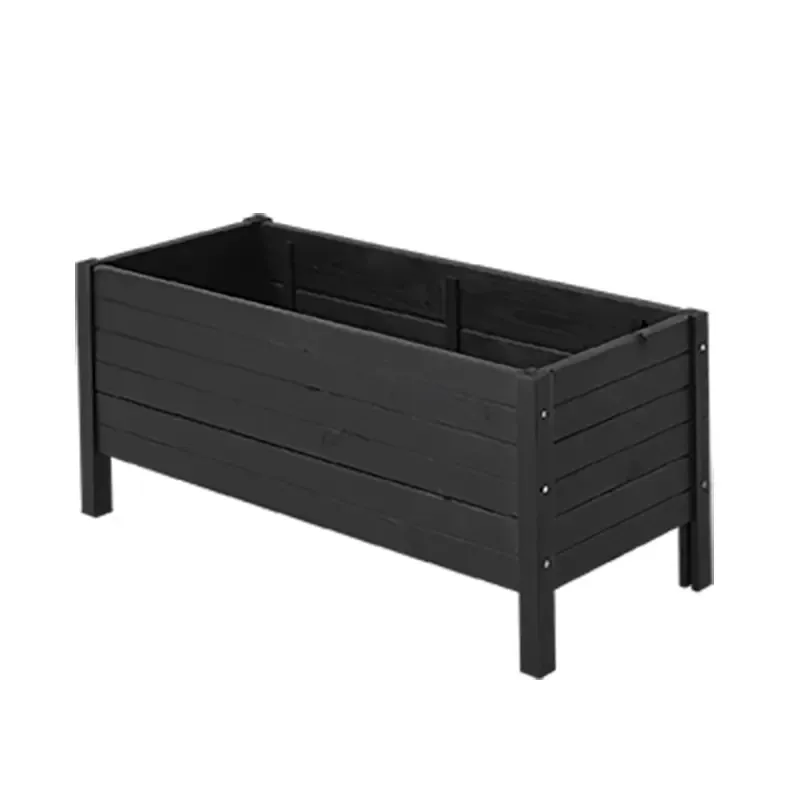 Plus Plantekasse På Ben 88x37x39 Fungicid Beh Grundmalet Sort 18269-15