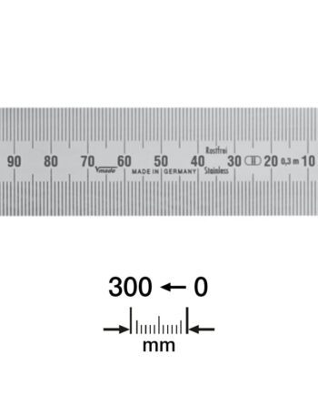 Stållineal 1000x30x1   Mm Med Aflæsning Højre-mod-venstre