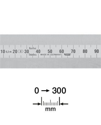 Stållineal 300x30x1   Mm Med Aflæsning Venstre-mod-højre