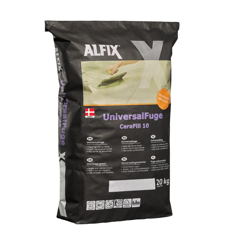 Alfix Cerafill 10 Colour Universalfuge Koksgrå 20kg