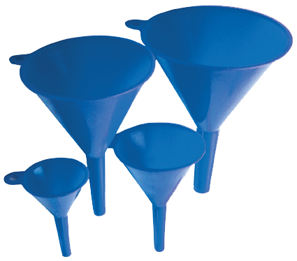 Bgs Tragte Blå Plast ø50-75-100-125mm Sæt Dele