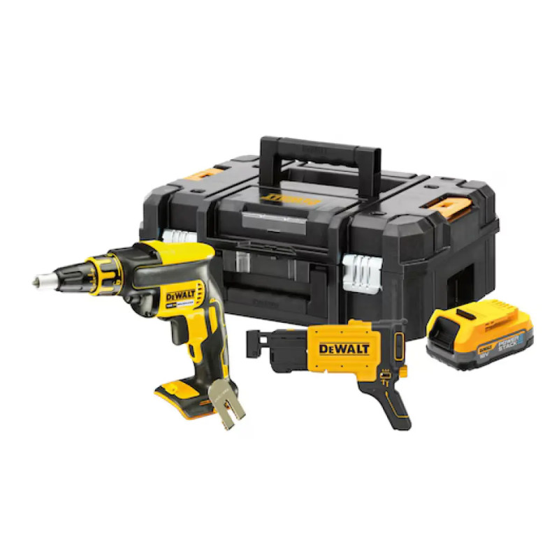 Dewalt 18v Xr Kulløs Gipsskruemaskine Inkl 7ah Powerstack Dcf620e1k-xj