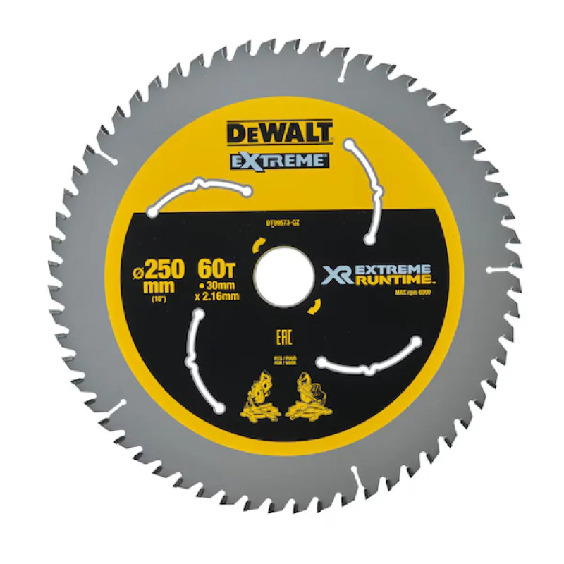 Dewalt Xr Extreme Savklinge 250 Mm 30 Mm 60t Dt99573-qz