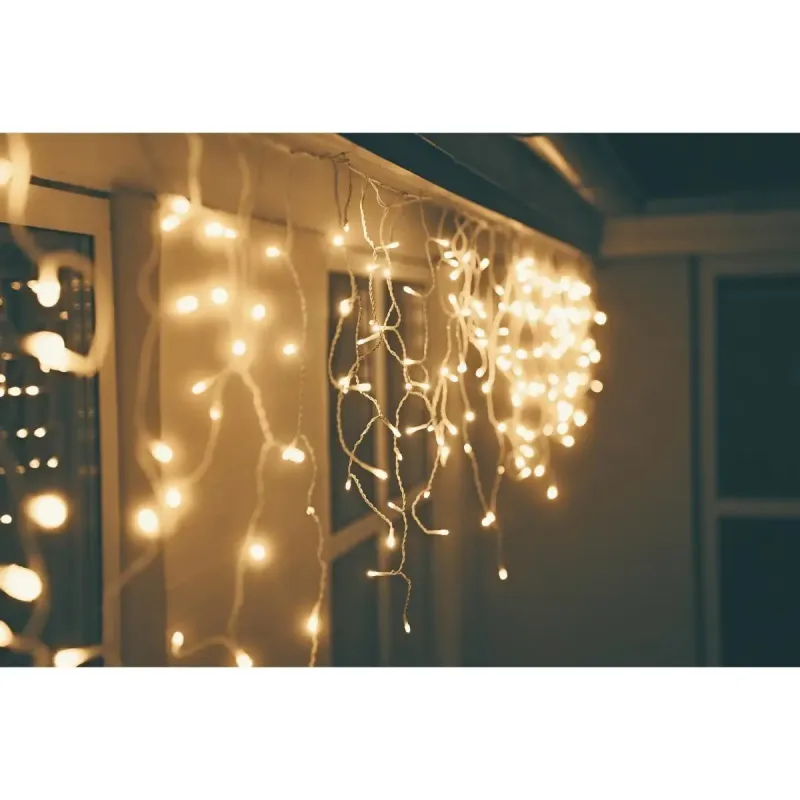 Dga Lyskæde 200led 230 Sort 390cm