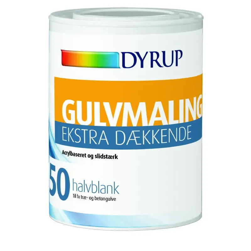 Dyrup Gulvmaling Vand Ekstra Dækkende Hvid   75lt