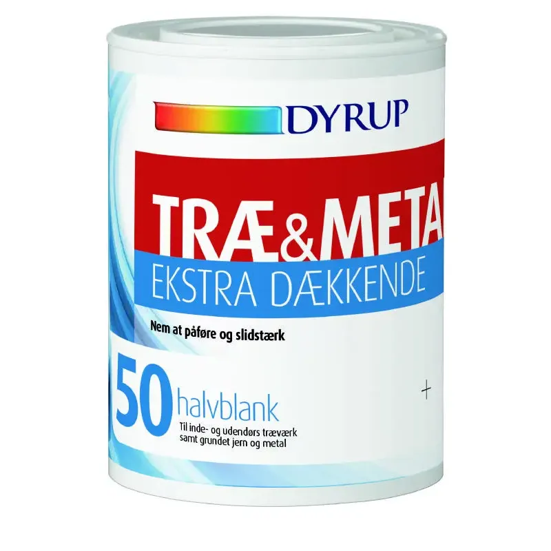 Dyrup Træ   Metal 50 Ekstra Dækkende Hvid   38lt