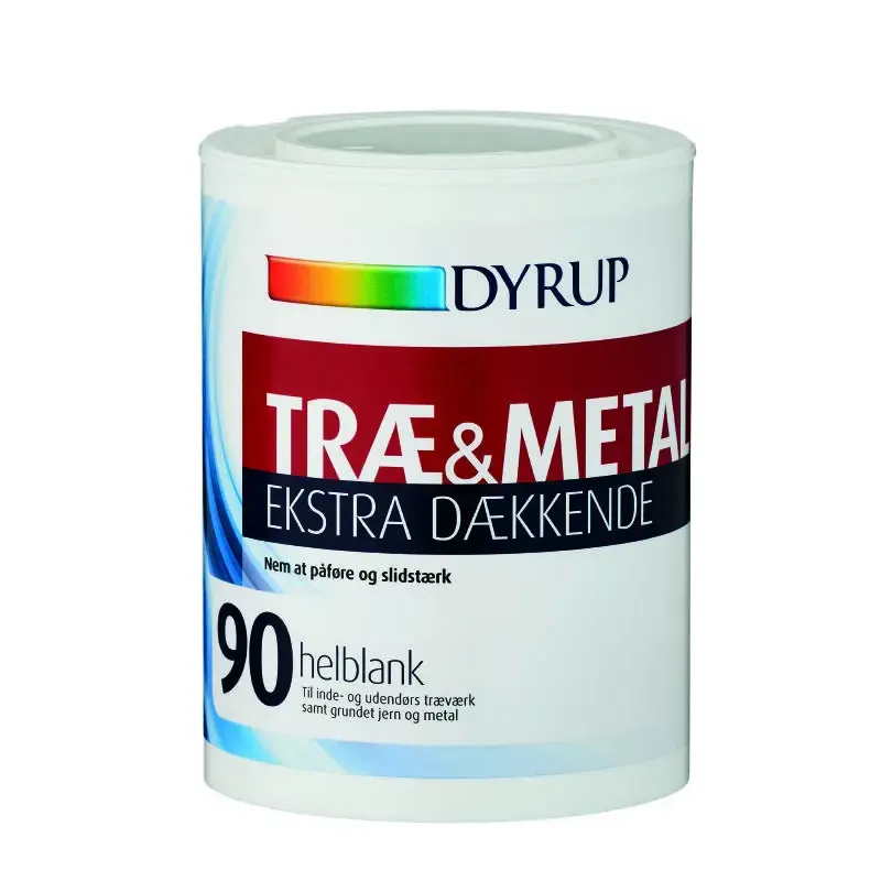 Dyrup Træ   Metal 90 Ekstra Dækkende Hvid   75lt