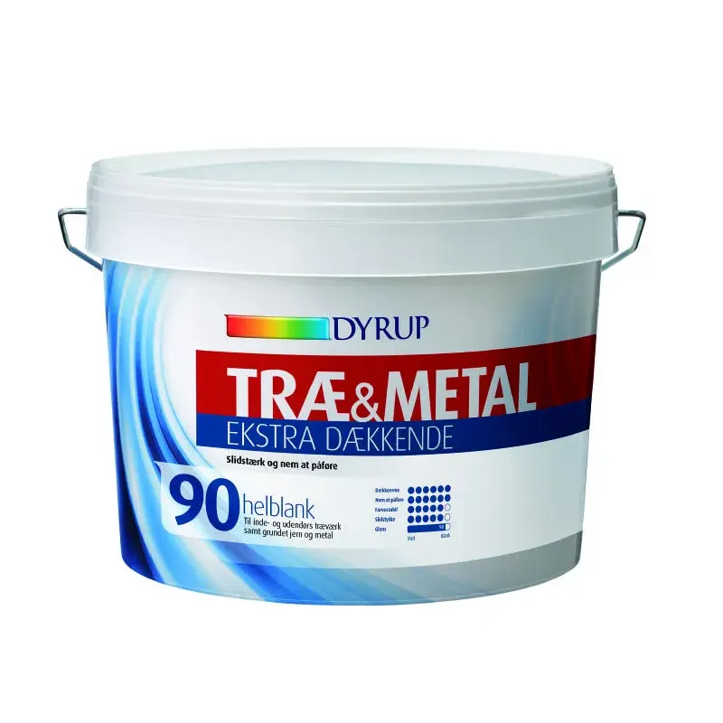 Dyrup Træ   Metal 90 Ekstra Dækkende Hvid   25lt