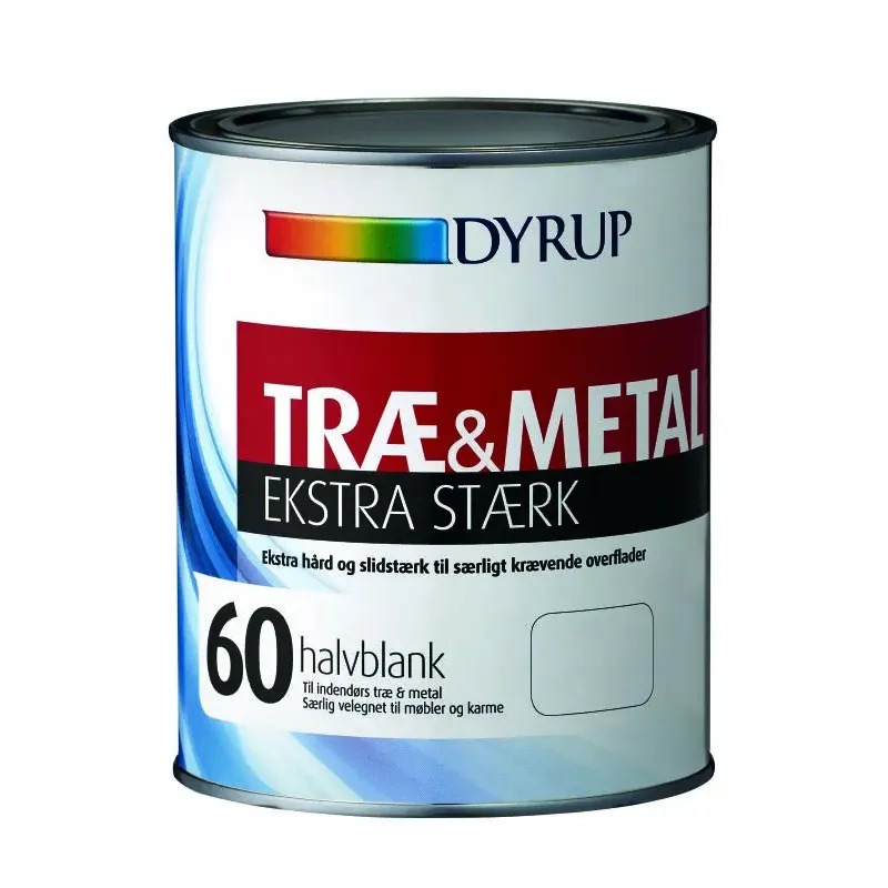 Dyrup Træ Metal Ekstra Stærk Halvblank Hvid 1lt