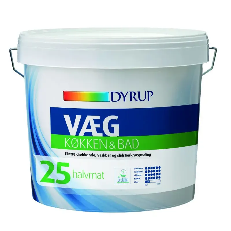 Dyrup Væg 25 Køkken   Bad Hvid   50lt
