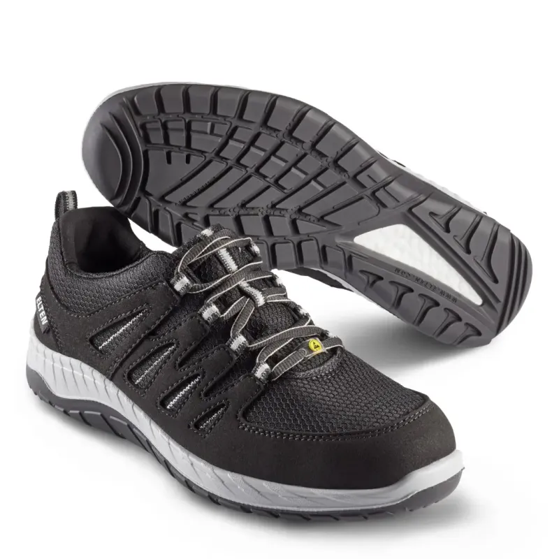 Elten Maddox Black-grey Low Sikkerhedssko Stål Tåværn Fiber Sømværn