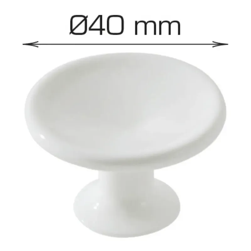 Home It Møbelknop ø40   30 Mm Hvid Plast