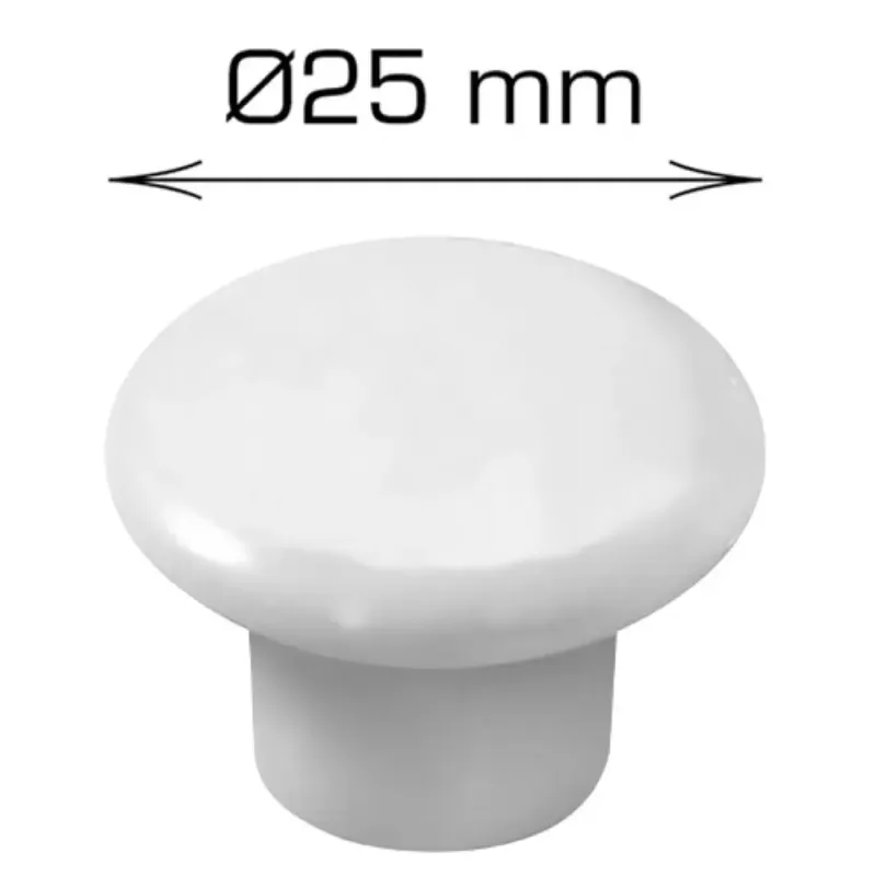 Home It Porcelænknop ø25   20 Mm Hvid   Stk