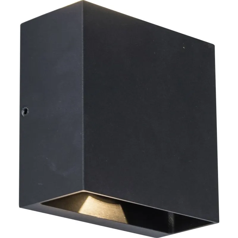 Lutec Væglampe Udendørs Gemini Beams Sort 110x110x60mm Med Forskellige Lysmønstre