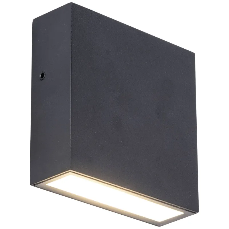 Lutec Væglampe Udendørs Gemini Xf Sort 36x110x110mm