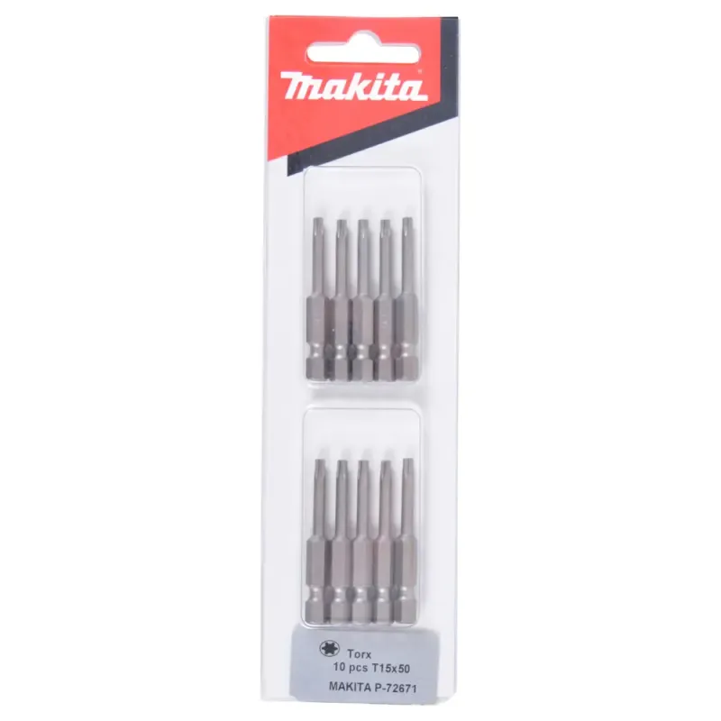 Makita Torx Bit     Quot  T15x50mm 10 Stkk  -72671