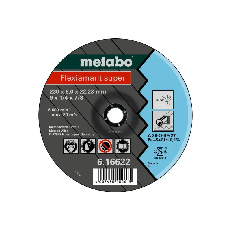 Metabo 4007430402530 616604000 Kvalitetsklasse   36-  Flexiamant Super Inox