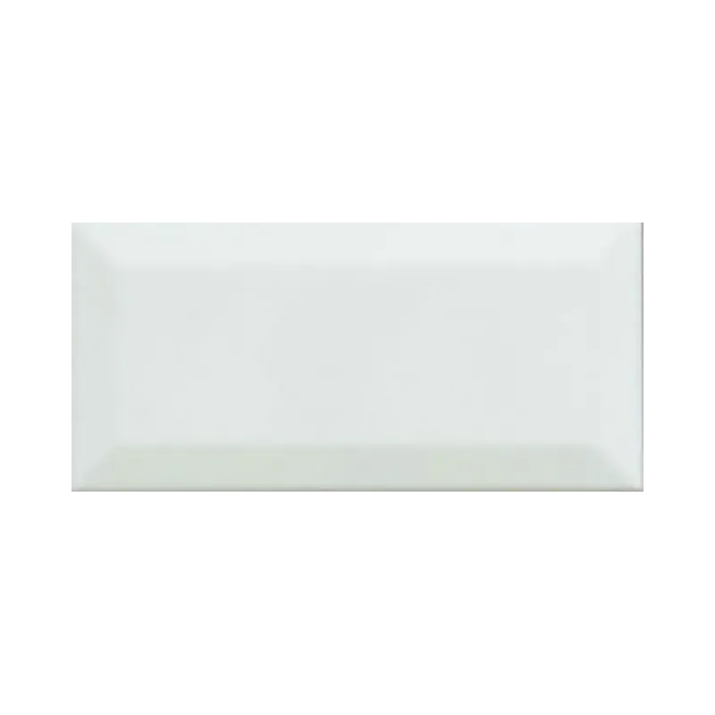 Metro Biselado Hvid Blank Facet 10x20 Cm