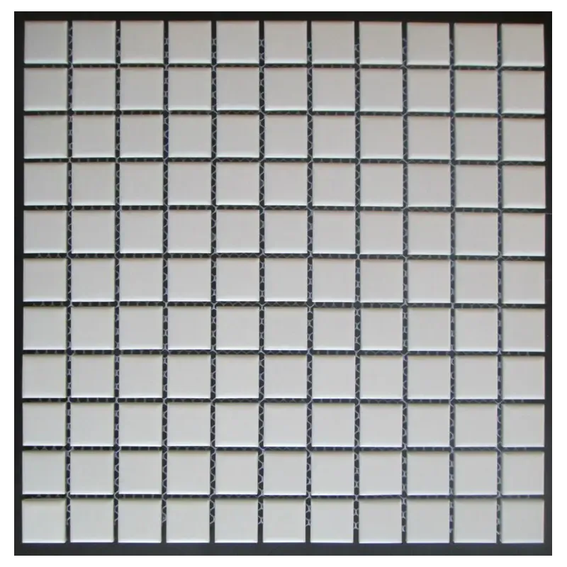 Mosaik Hvid Mat 23x23 Mm
