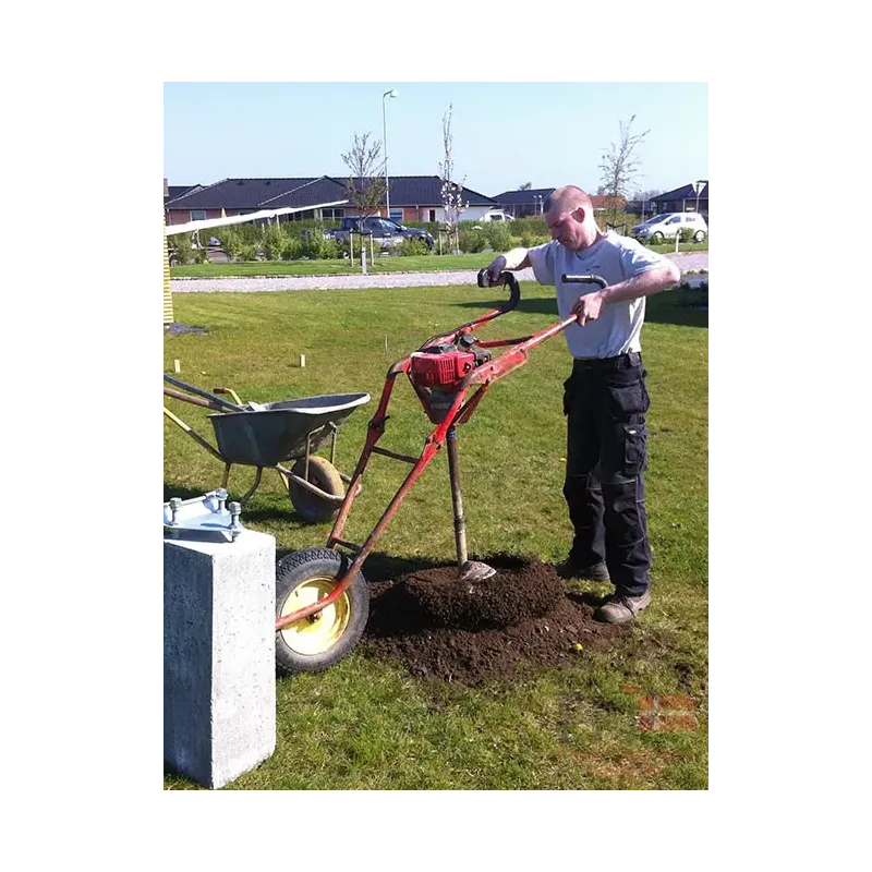 Opsætning   Nedstøbning Til 12 Meter Glasfiberflagstang