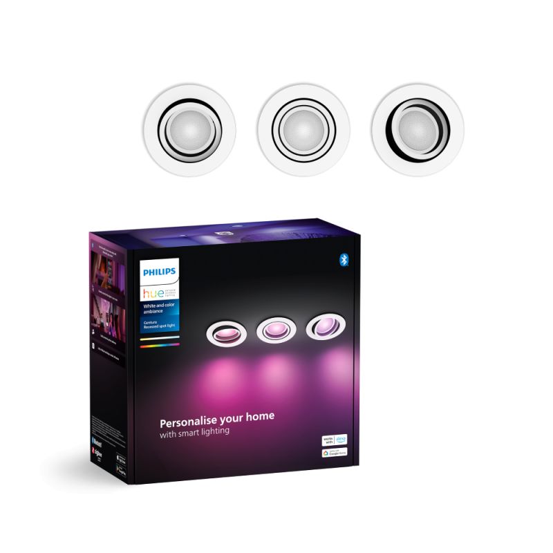 Philips Hue Centura Hue Recessed Hvid 3x4 2w Spot White Color Ambience
