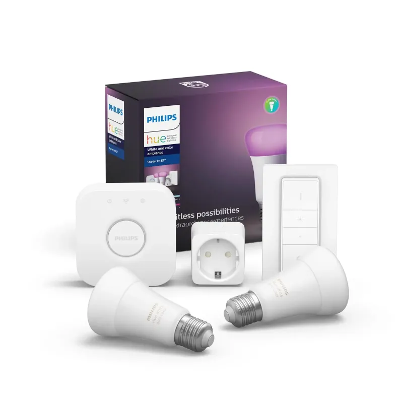 Philips Hue Starterkit Pærer E27 White Color Ambience