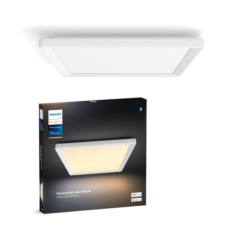 Philips Hue Tento Hue Wa Slim Loftlampe Sq Hvid Loftlampe White Ambiance