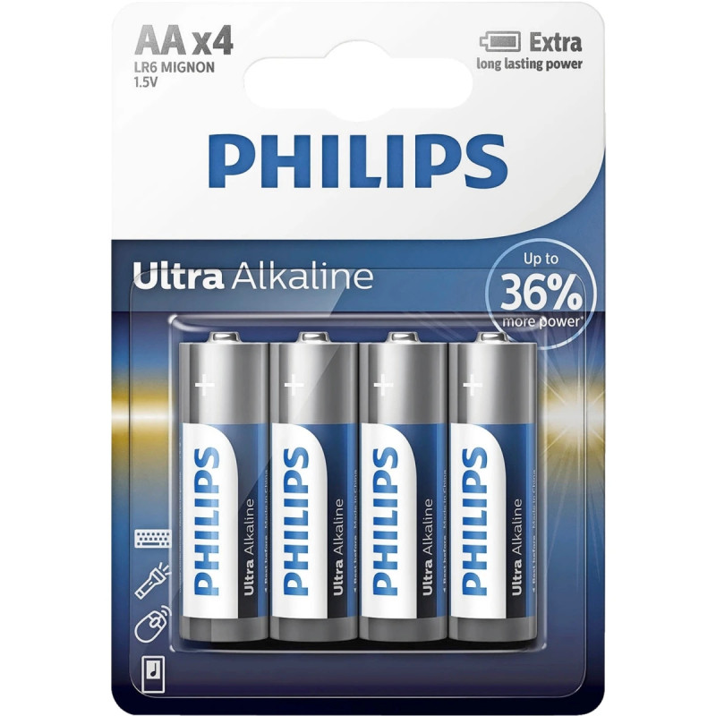 Philips Ultra Alkaline Aa Lr6e4b-10
