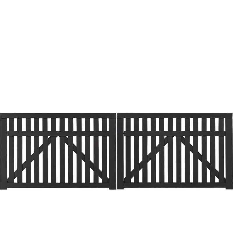Plus Country Dobbelt Havelåge 300x98 Cm Grundmalet Sort 13435-15