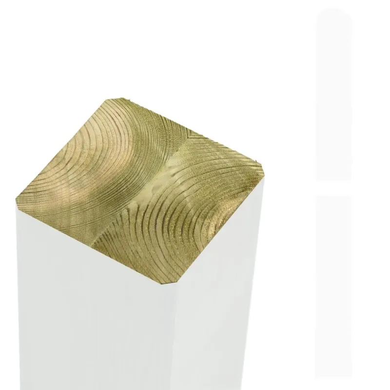Plus Omlimede Stolper 90x90mm X187cm Hvid