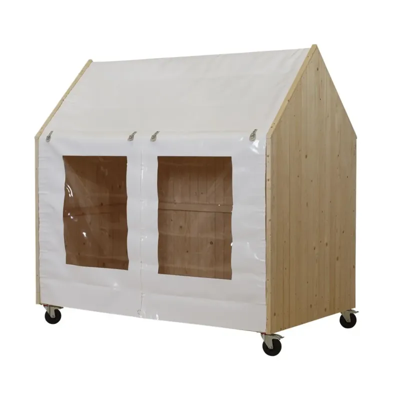 Plus Shelter På Hjul 120x203x198cm Med Tag Og Front Af Kraftig Polyester Dug 16748-