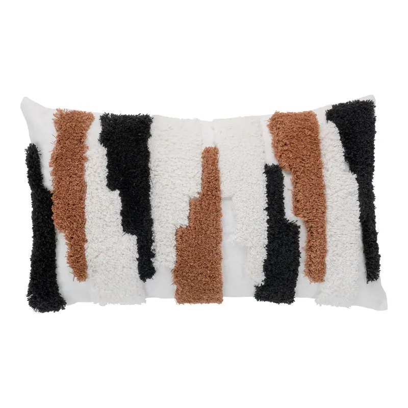 Pude Brun Sort Hvid 30x50 Cm 3962086