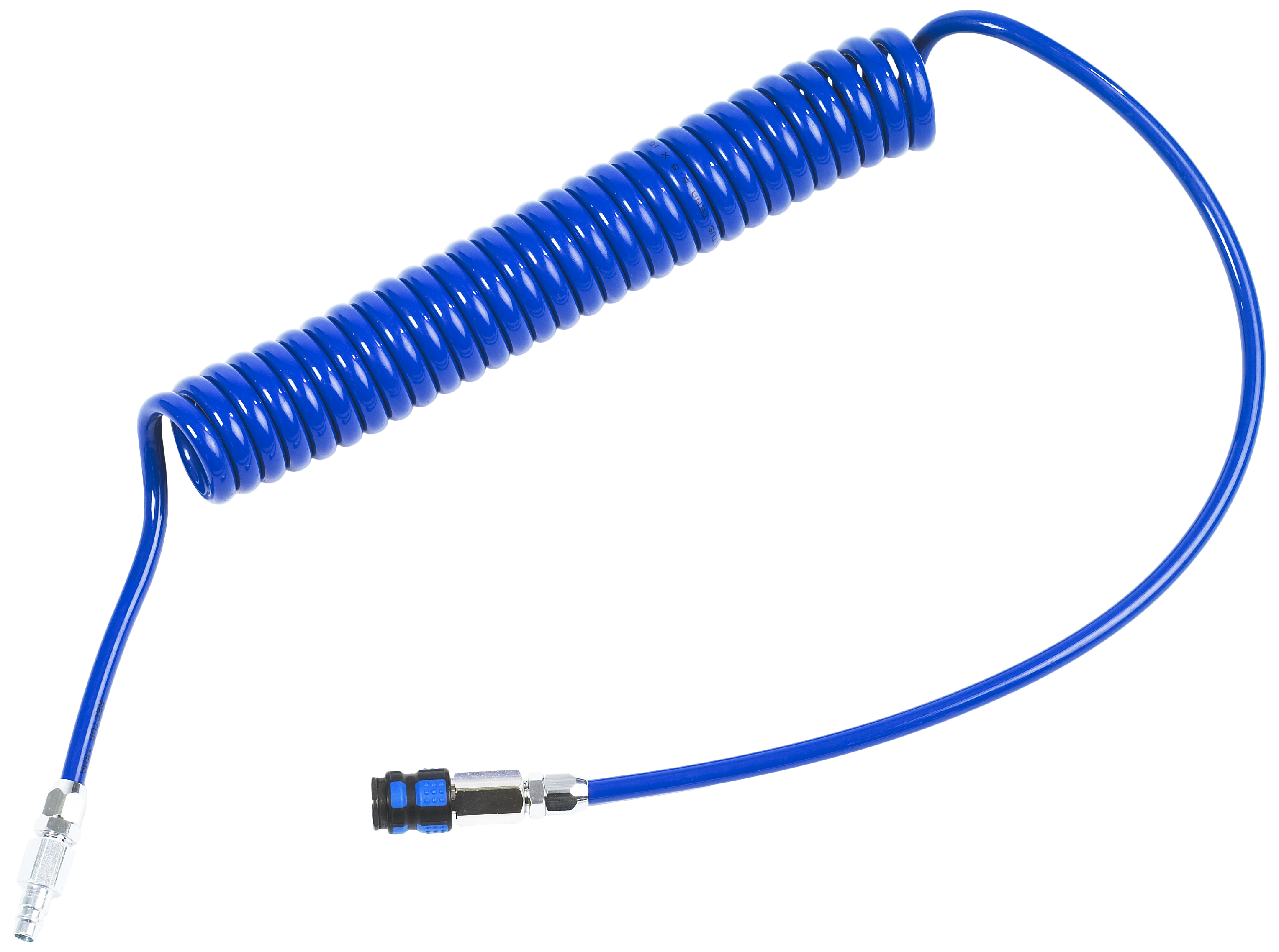 Pur Spiralslange Blå   12mmã 10 8m  1625 Fittings
