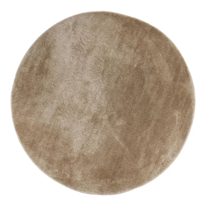 Rundt Tæppe Sand ø160 Cm 3981416