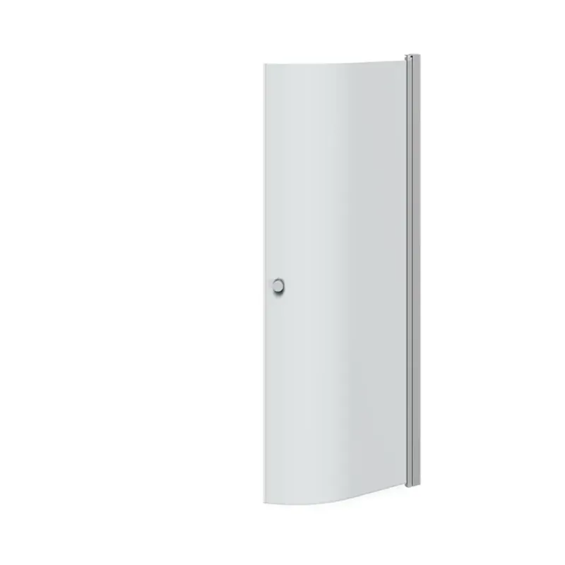 Scanbad Brusedør 200cm Halvrund 89-91 Cm Satin Isglas