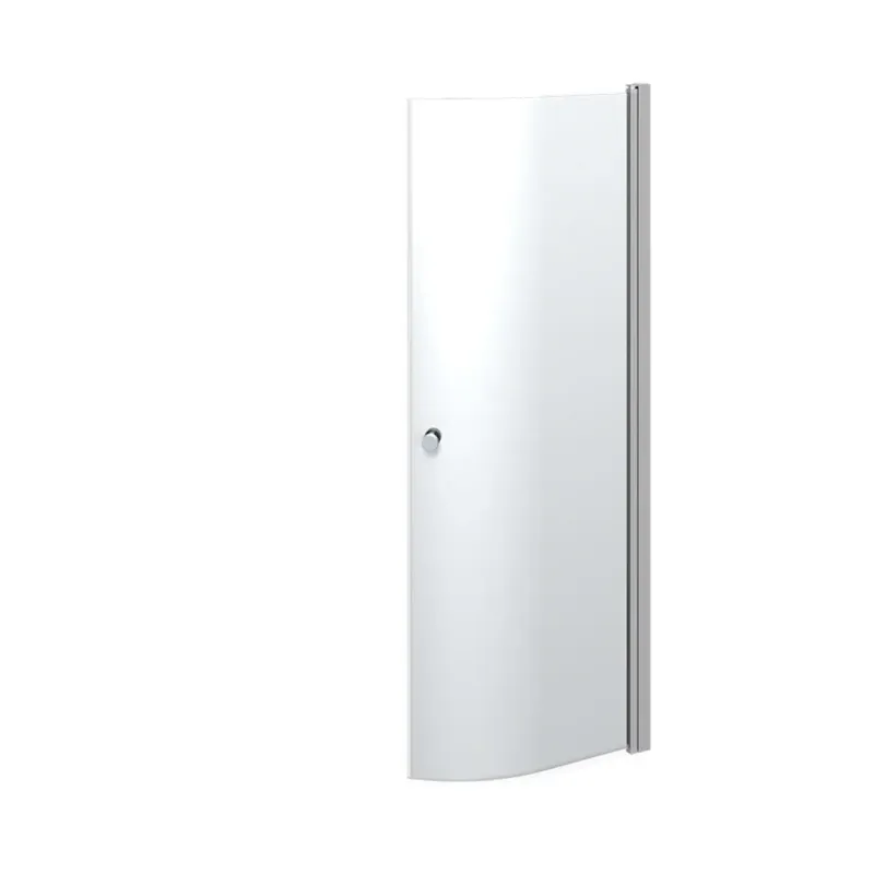 Scanbad Brusedør 200cm Halvrund 89-91 Cm Satin Klar