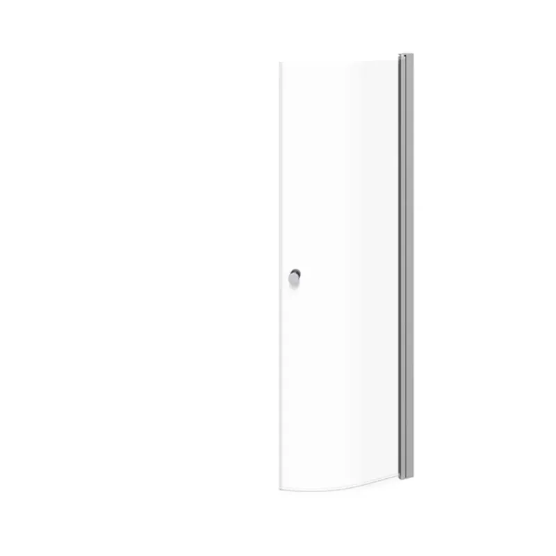 Scanbad Brusedør 200cm Halvrund 79-81 Cm Satin Klar