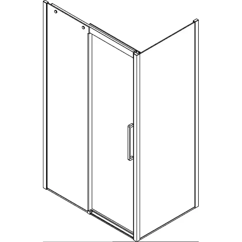 Scanbad Skydedør Sidepanel Classic 1400 800mm Krom Klar